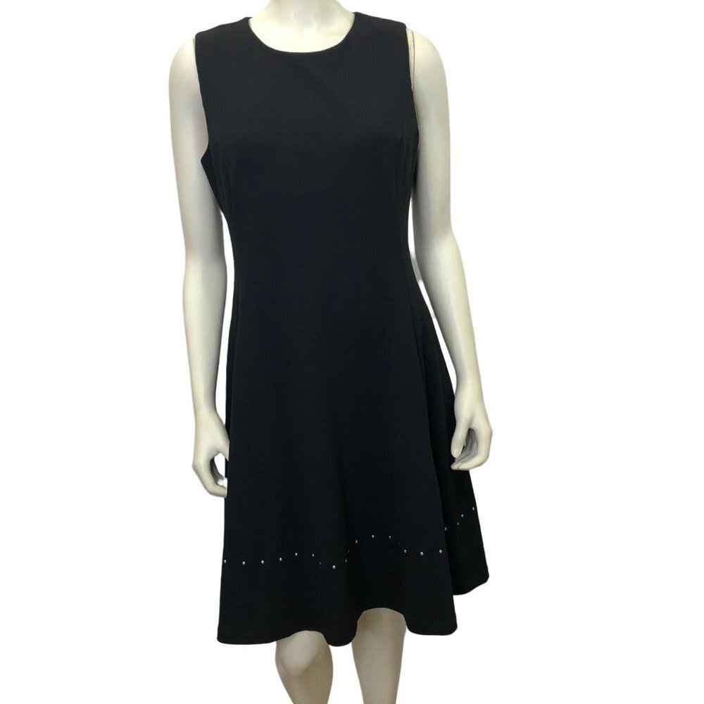 DKNY BLACK SLEVEELESS A LINE DRESS SZ 10 NEW WTITH TAG